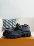 L X V Cow leather/Round head buckle Casual Shoes