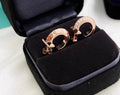 HOOP EARRINGS IN ROSE GOLD WITH DIAMONDS