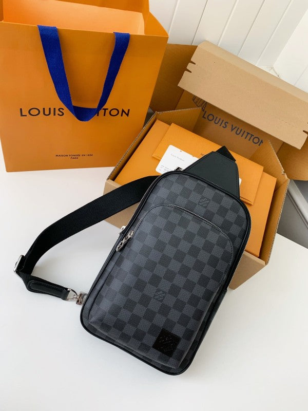 L X V damier graphite Men's Shoulder Bags M45302, Top Quality Size: 20X31X7cm