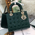 medium lady 24 blue green patent calfskin