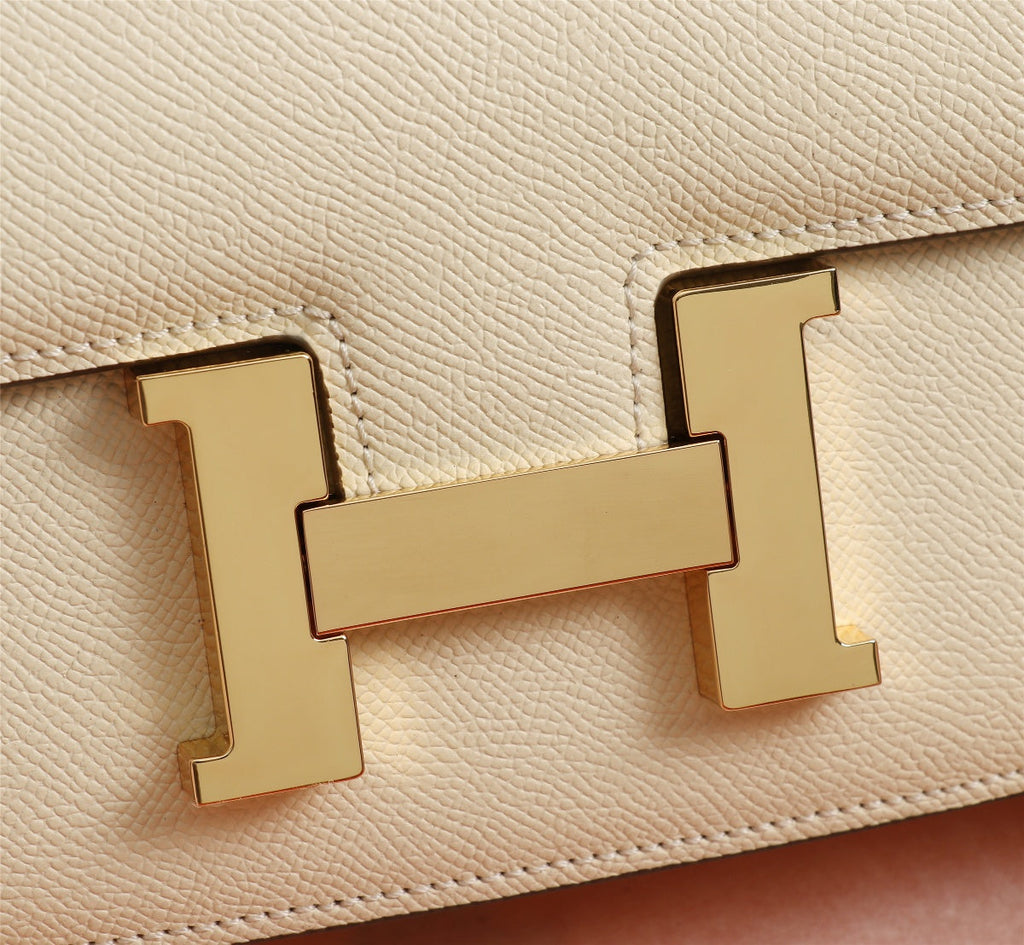 HM CONSTANCE BAGS 18 CREAM EPSOM GOLD HARDWARE