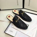 GG PrinceTown Black Glitter Mule