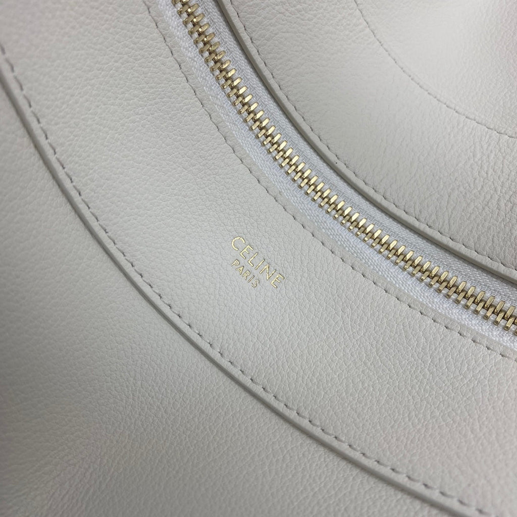 Celine 2026 Romy Bag 34cm White Smooth Calfskin 281926