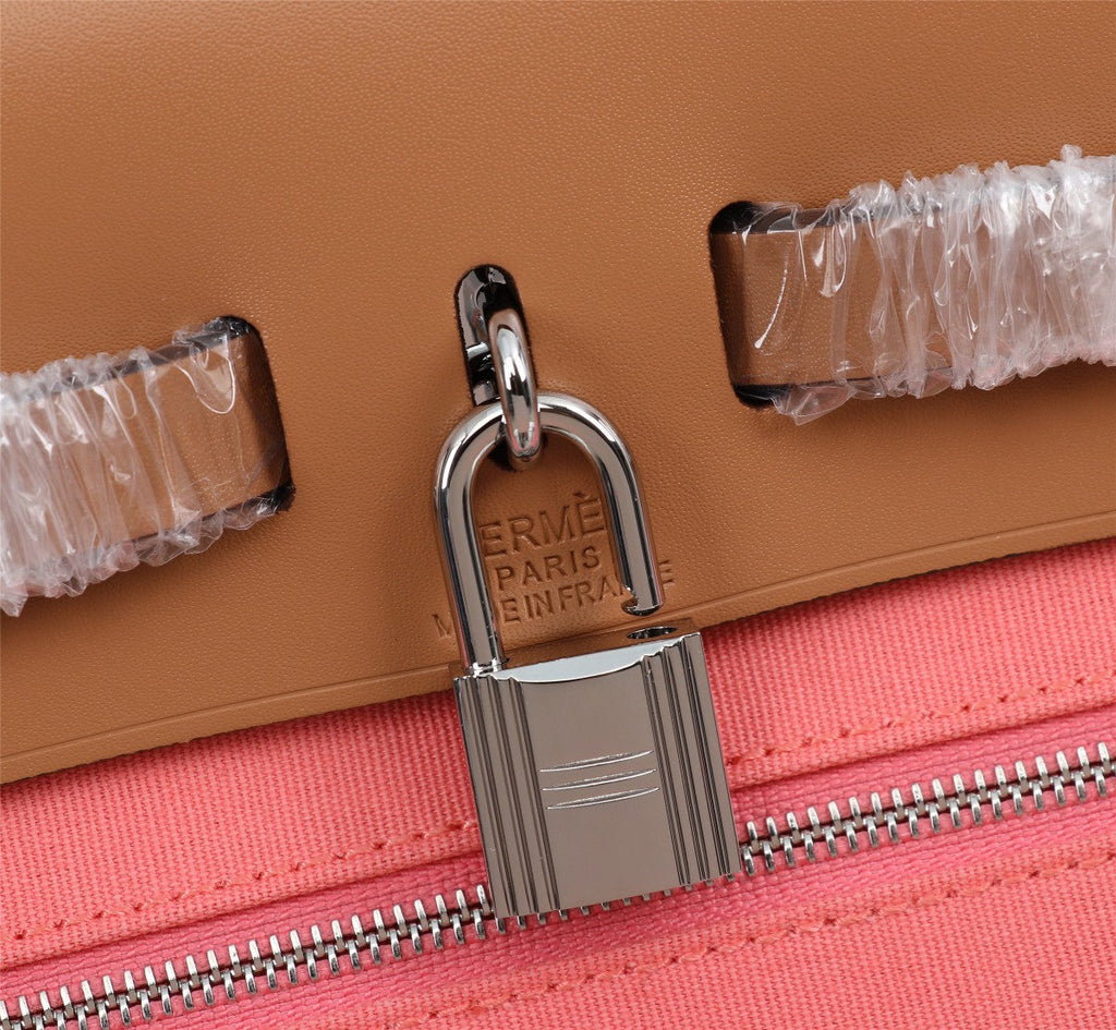 HM HERBAG ZIP 31 CORAL AND COPPER CANVAS