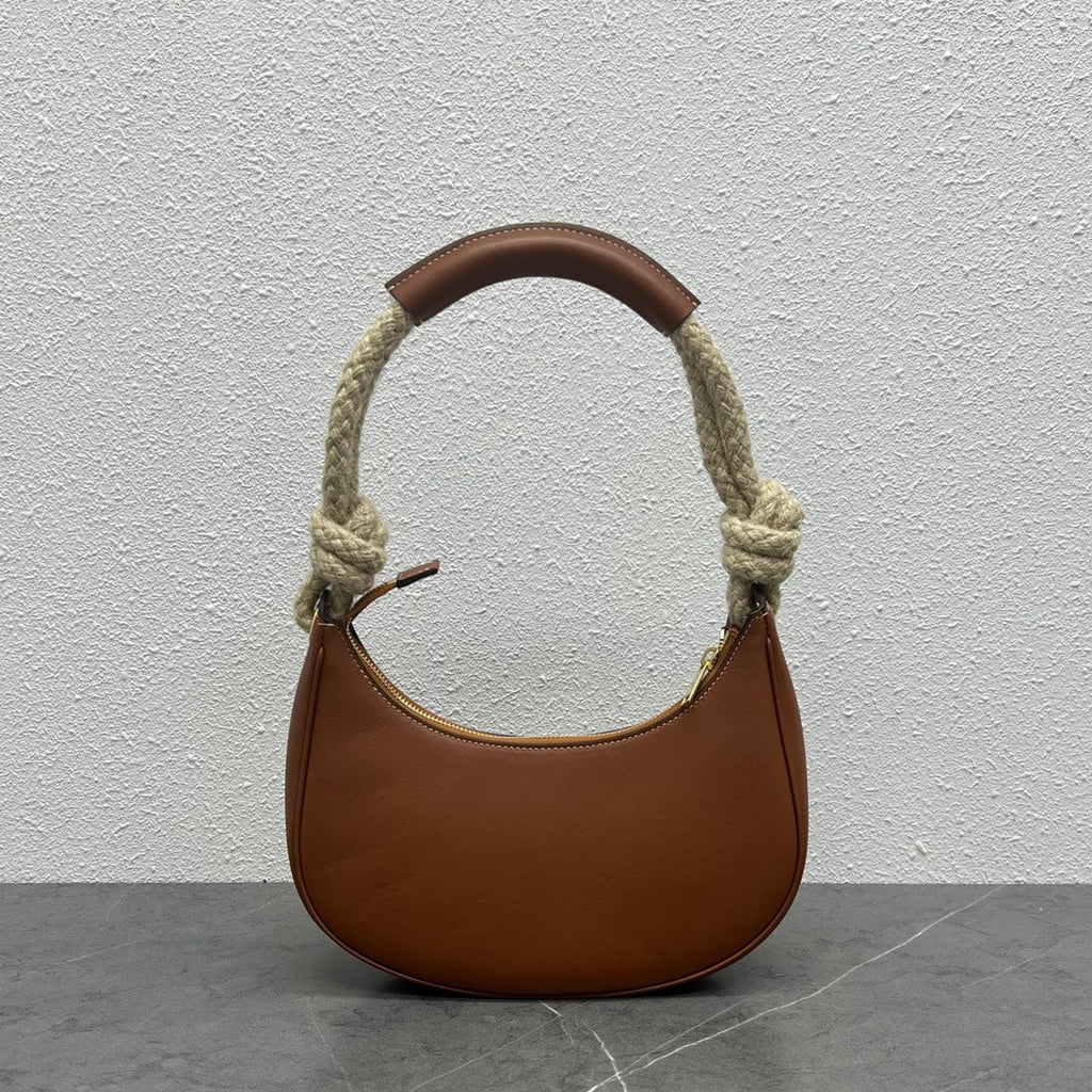 Celine 2026 Ava Strap Bag 24.5cm Tan Smooth Calfskin 281919