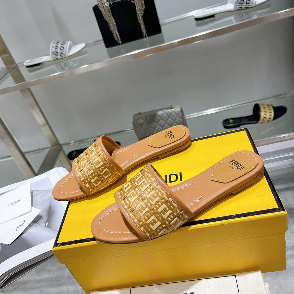 FF Women Raffia Sandal Tan