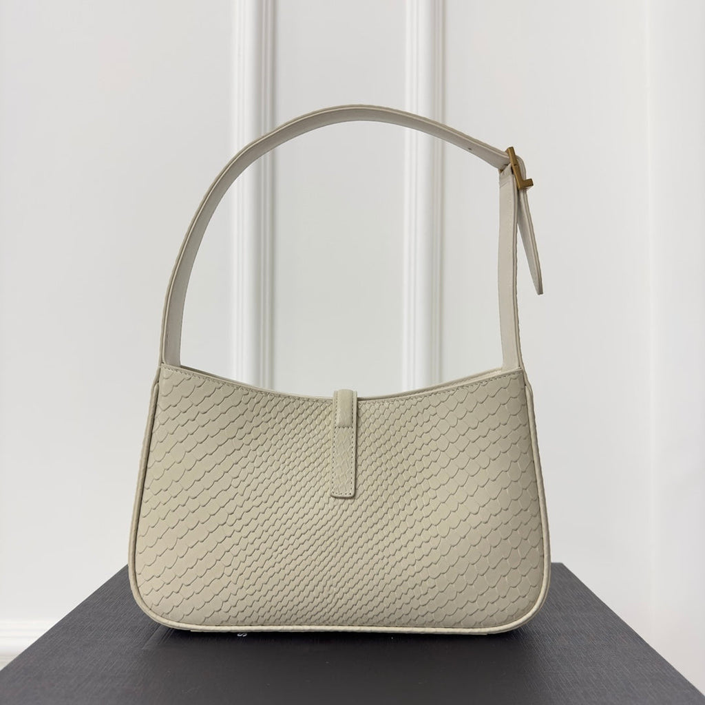 Le 5 a 7 24 Snake White Lambskin Ghw
