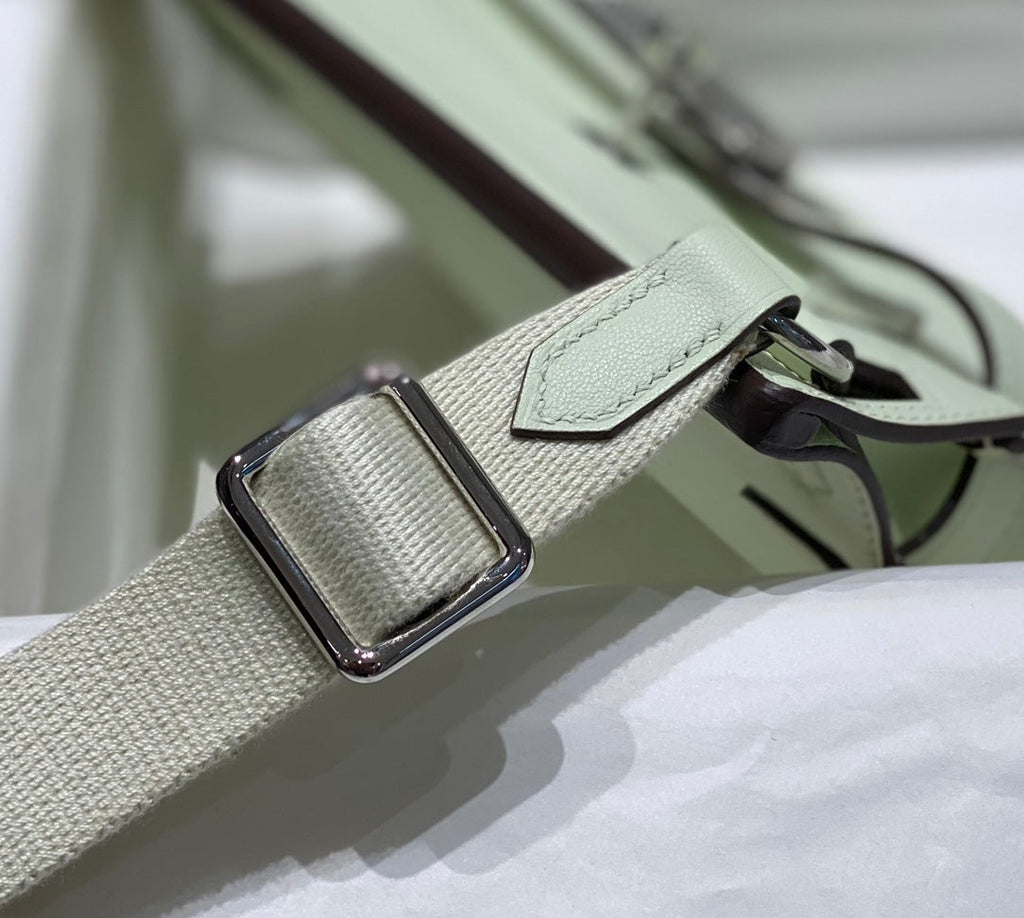 KELLY 23CM JYPSIERE LIGHT GREEN LEATHER CROSSBODY BAG SHW