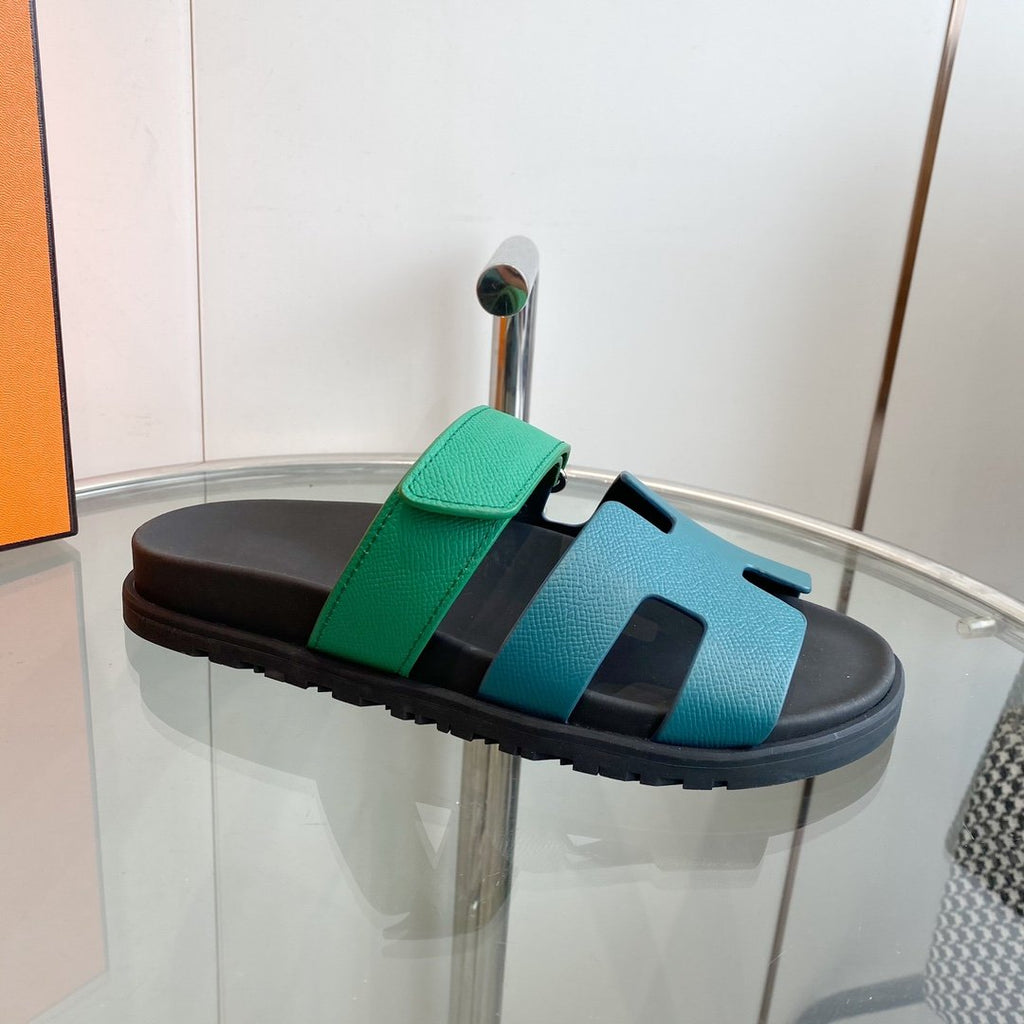 Chypre Sandal Tiffa with blue straps Leather
