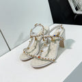 high heel sandal 85 white quilted calfskin mop
