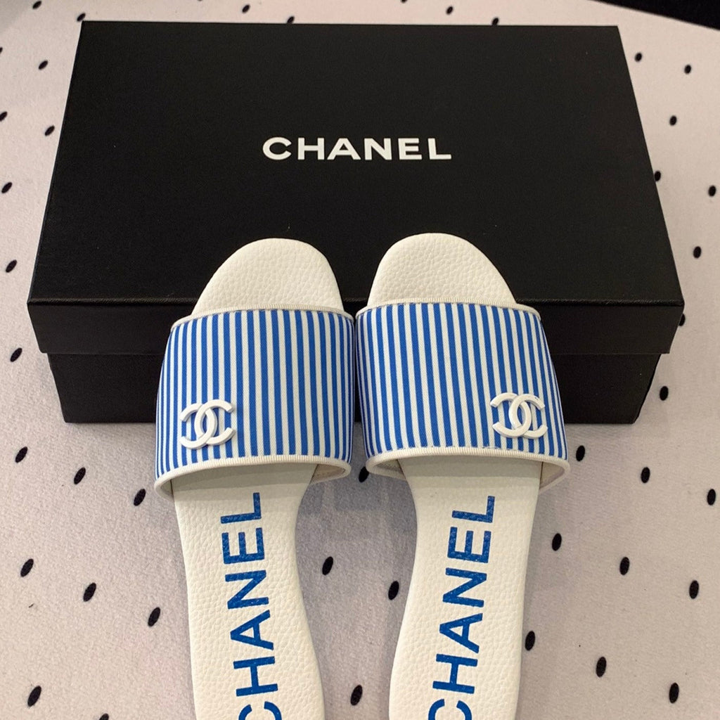 MULES blue LAMBSKIN