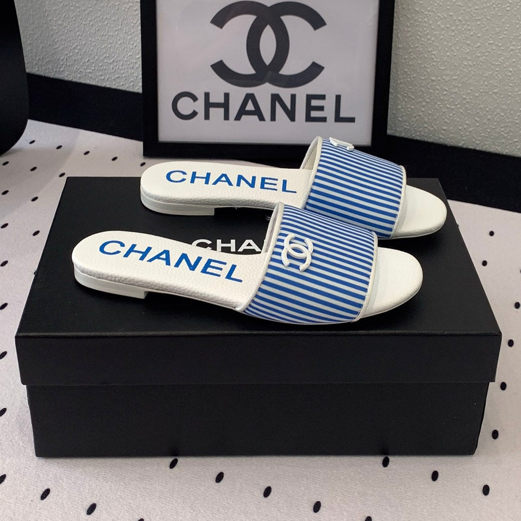 MULES blue LAMBSKIN