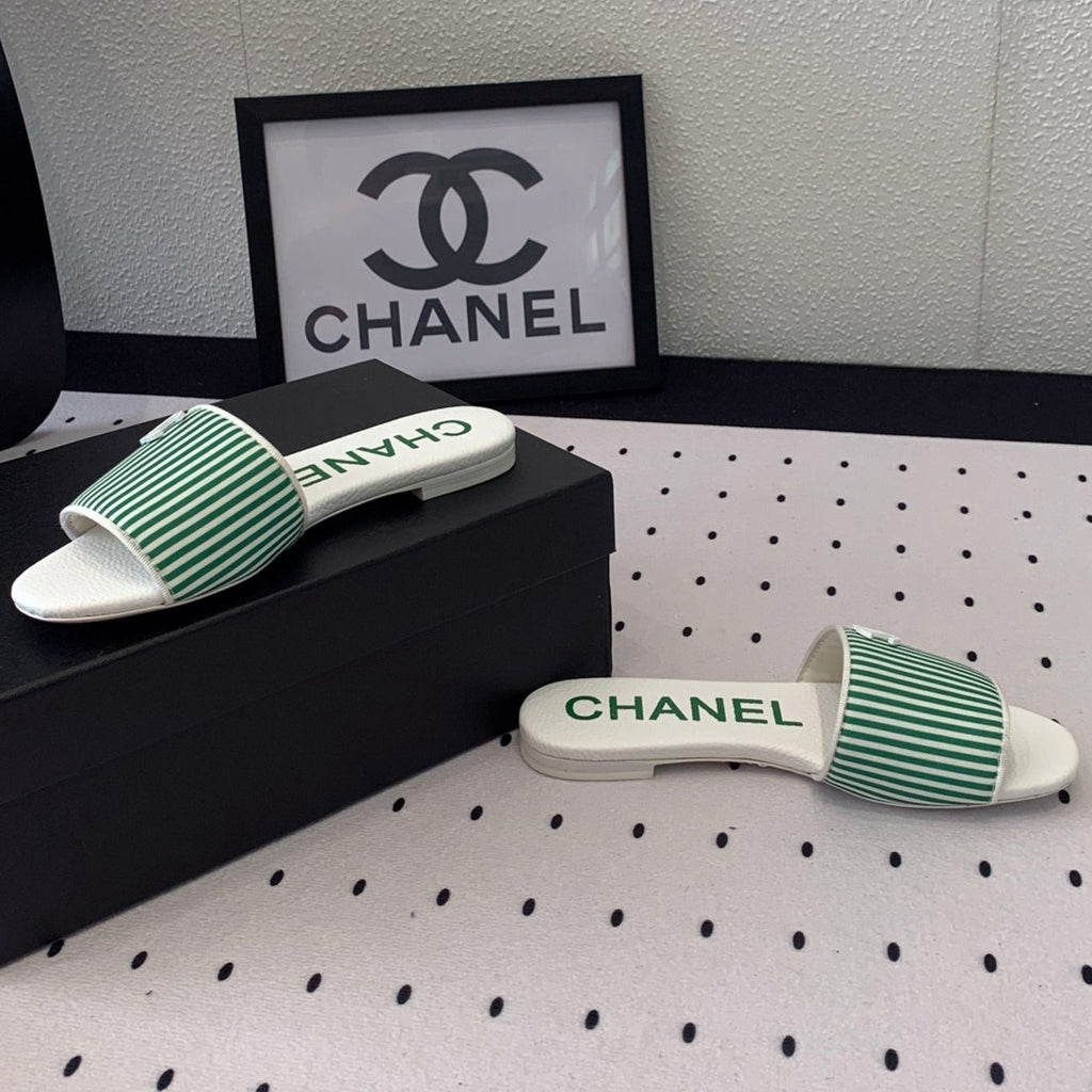 MULES green LAMBSKIN