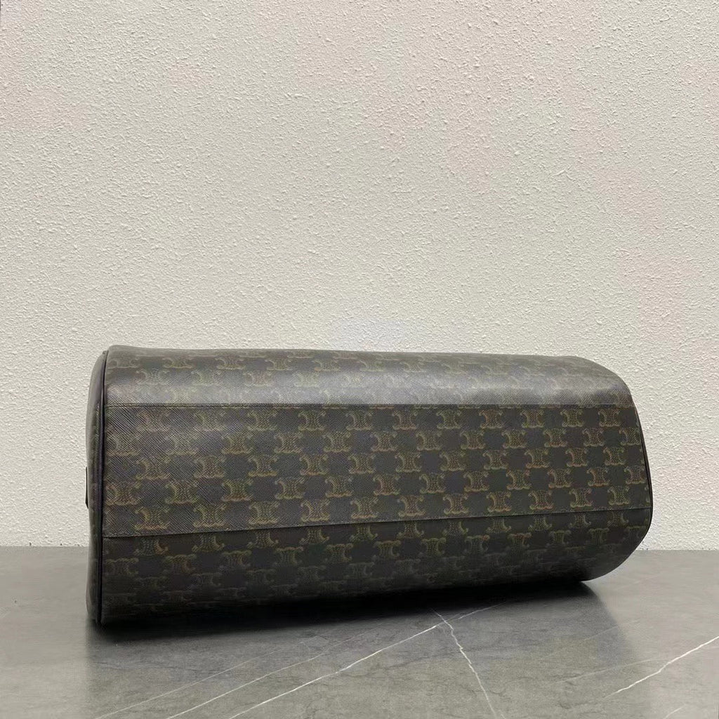 Celine 2026 Voyage Bag 45cm Black White Canvas Leather