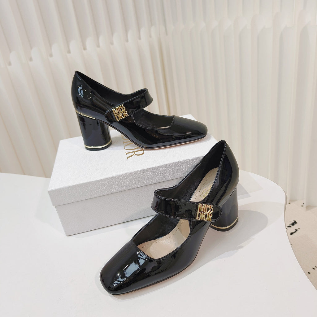 Miss Dior Pump 85mm In Glossy Black Cowhide 111359