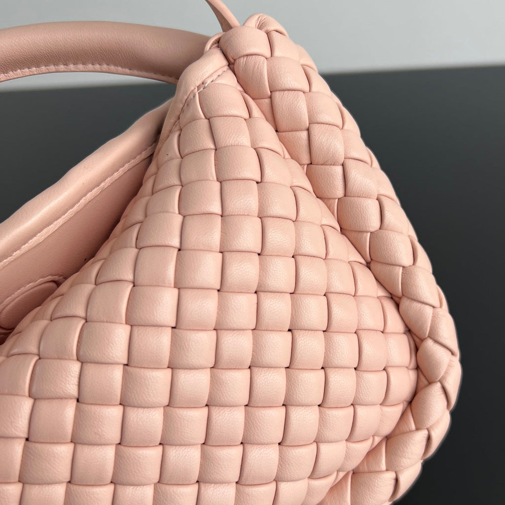 BV Small Cobble Top Handle 23cm Pastel Pink Lambskin