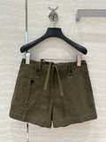Prada Short Khaki Green Cotton