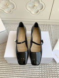 PEARL JOLIE MARY JANE PUMPS IN BLACK CALFSKIN