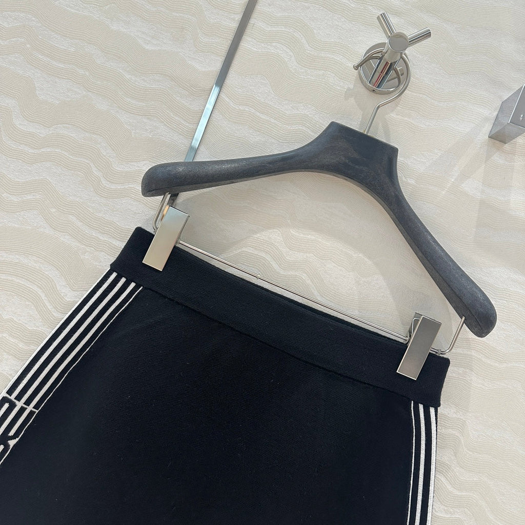 CD Short Skirt Black Viscose Polyamide