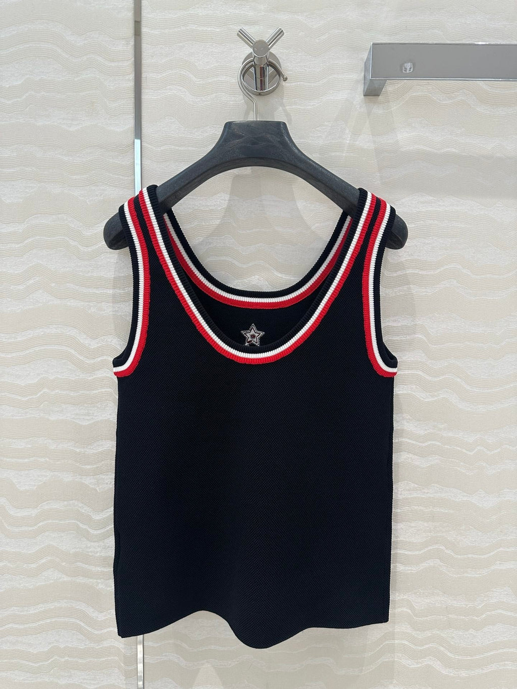 CD Tank Top Black Rayon Polyester