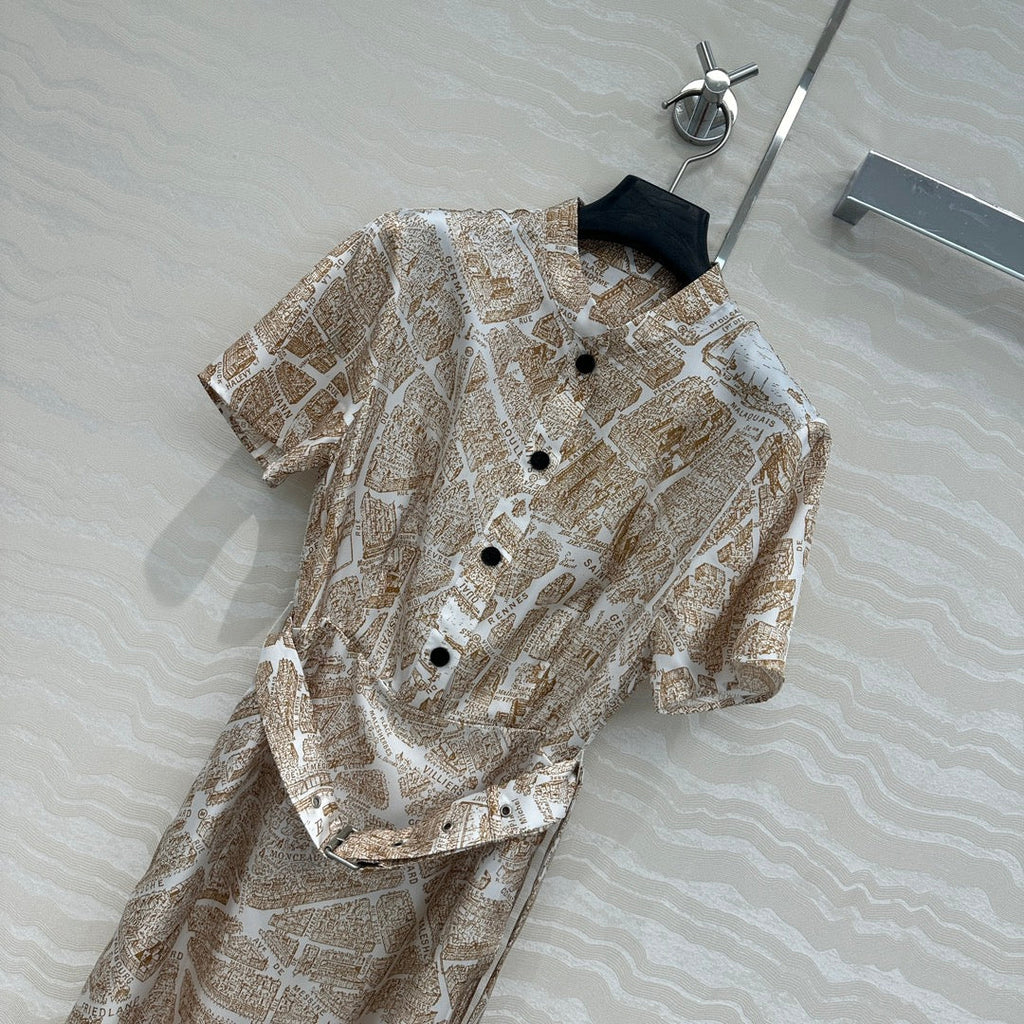 CD Dress Light Brown Silk