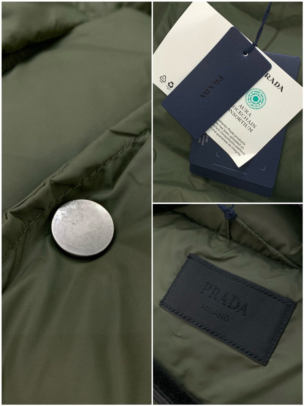 Prada 2025 Prada Re-Nylon Puffer Vest Green Down