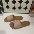 CC 2026 Slippers Light Pink Brown Cowhide 668090