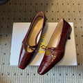 CD 26s Low Heel Pump 30 Dark Red Cowhide 651158