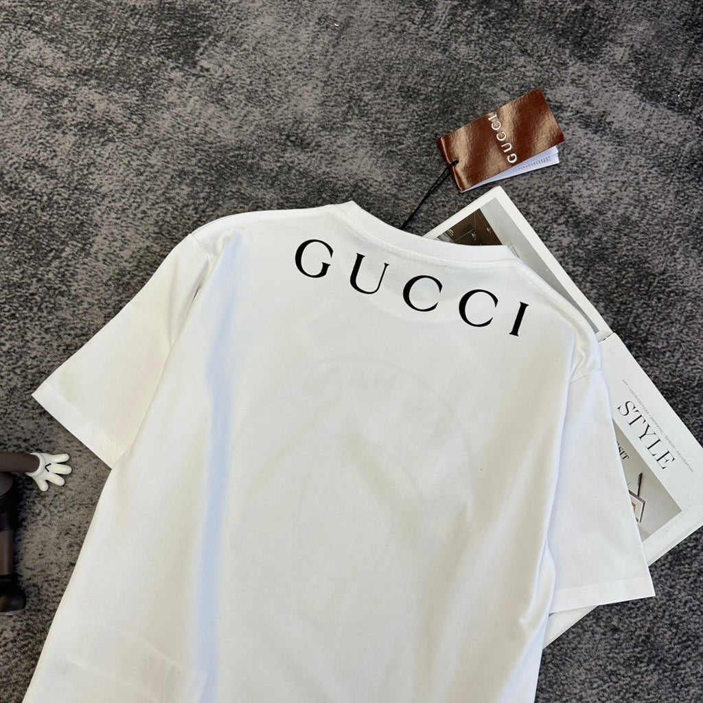 Gucci 2026 "Mr Happy" T-shirt White Yellow Cotton 359229