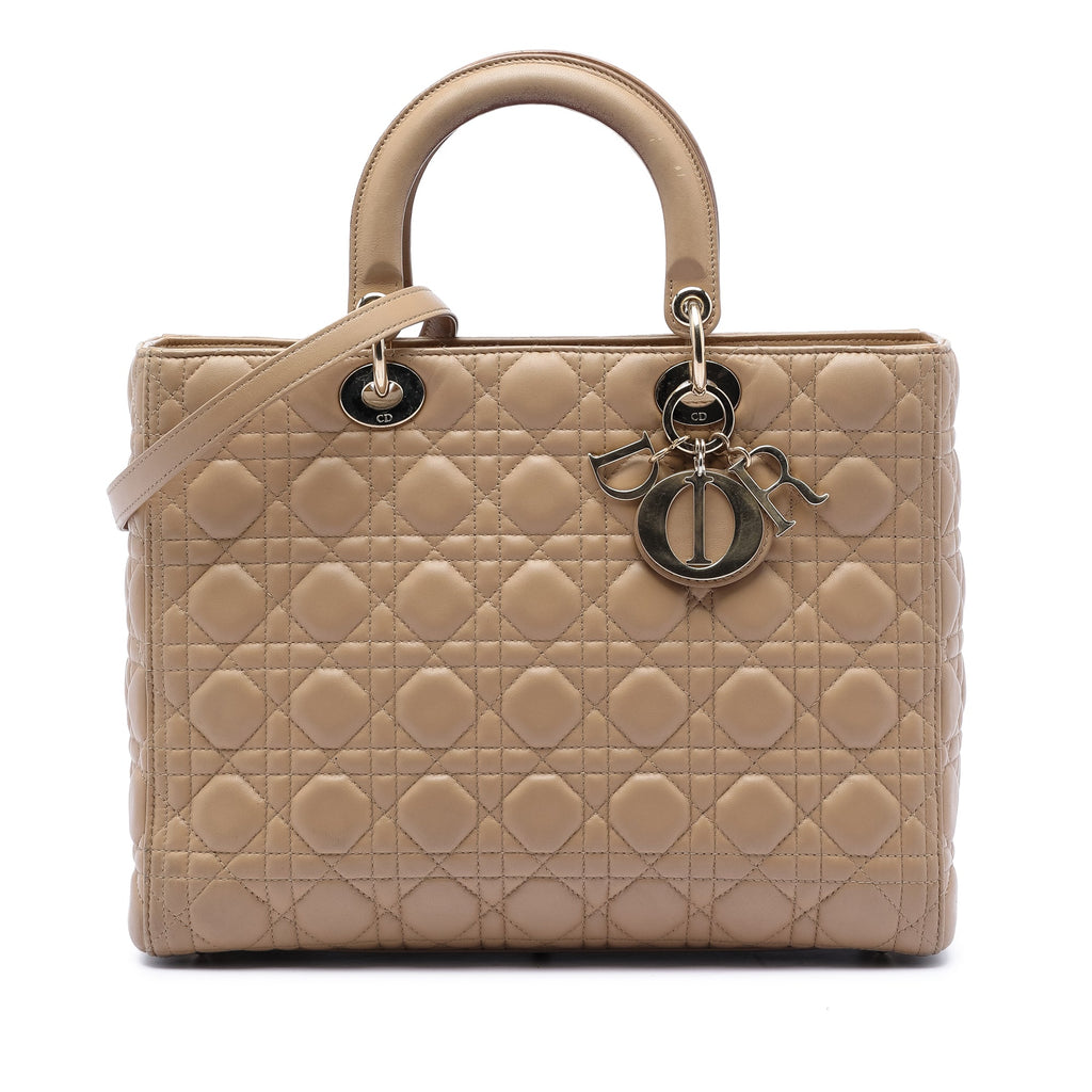 Lady Dior Bag Cannage Quilt Lambskin Large
