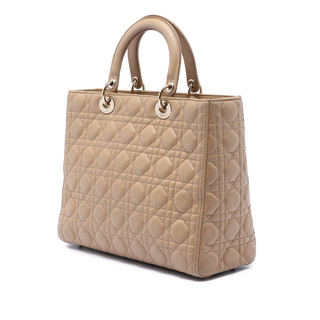 Lady Dior Bag Cannage Quilt Lambskin Large