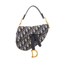 Saddle Handbag with Strap Oblique Canvas Mini