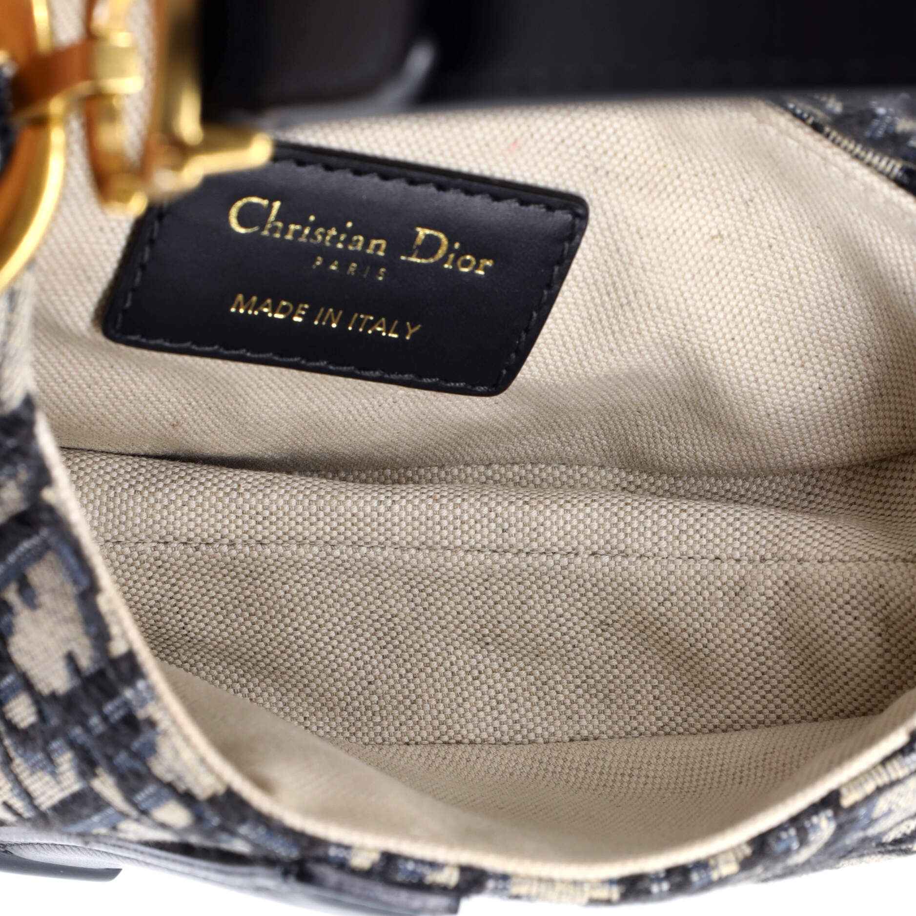 Saddle Handbag Oblique Canvas Mini