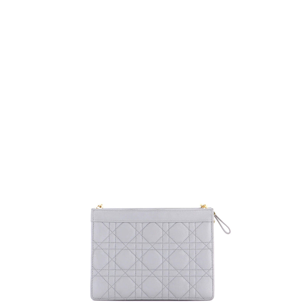 Caro Clutch with Chain Cannage Quilt Calfskin Small