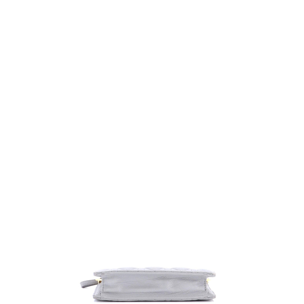 Caro Clutch with Chain Cannage Quilt Calfskin Small