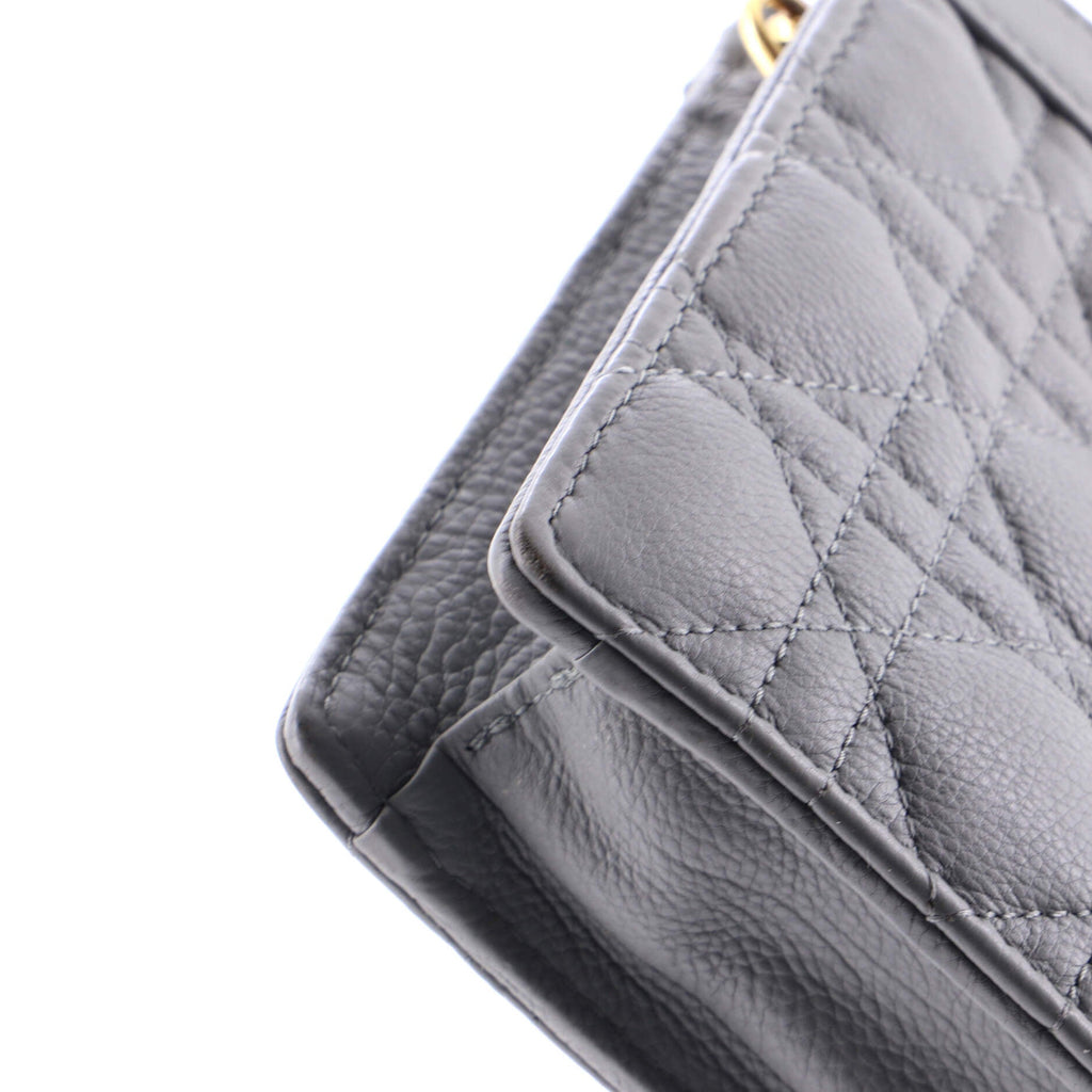 Caro Clutch with Chain Cannage Quilt Calfskin Small