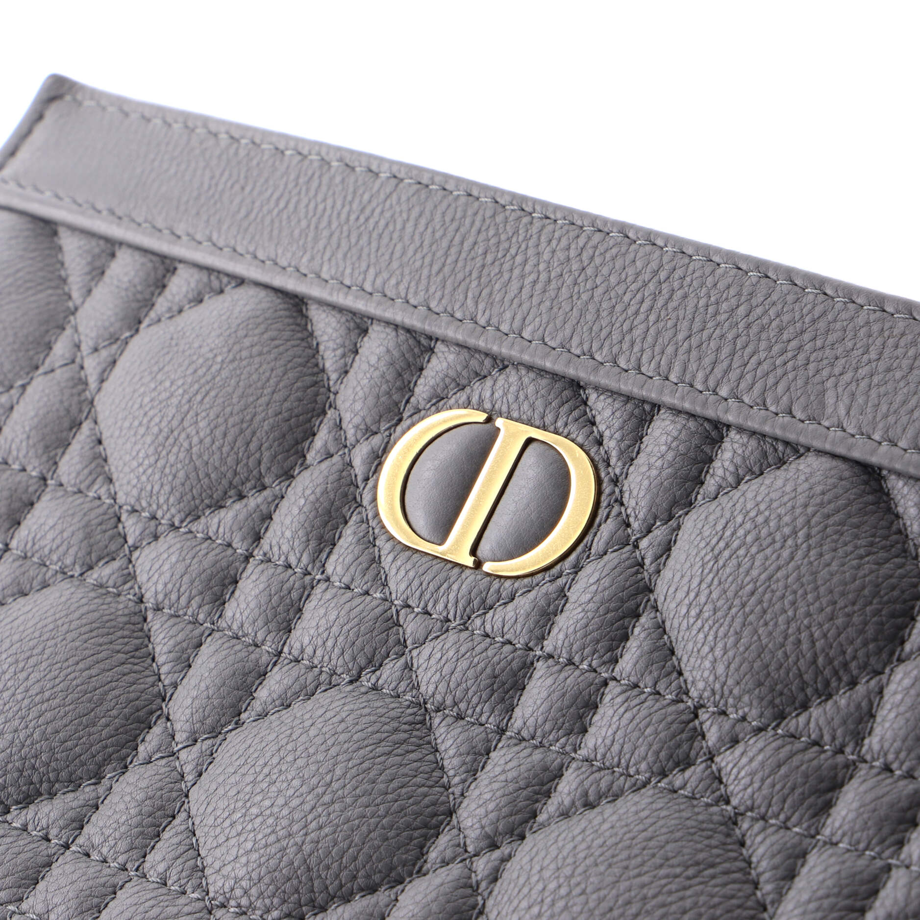 Caro Clutch with Chain Cannage Quilt Calfskin Small