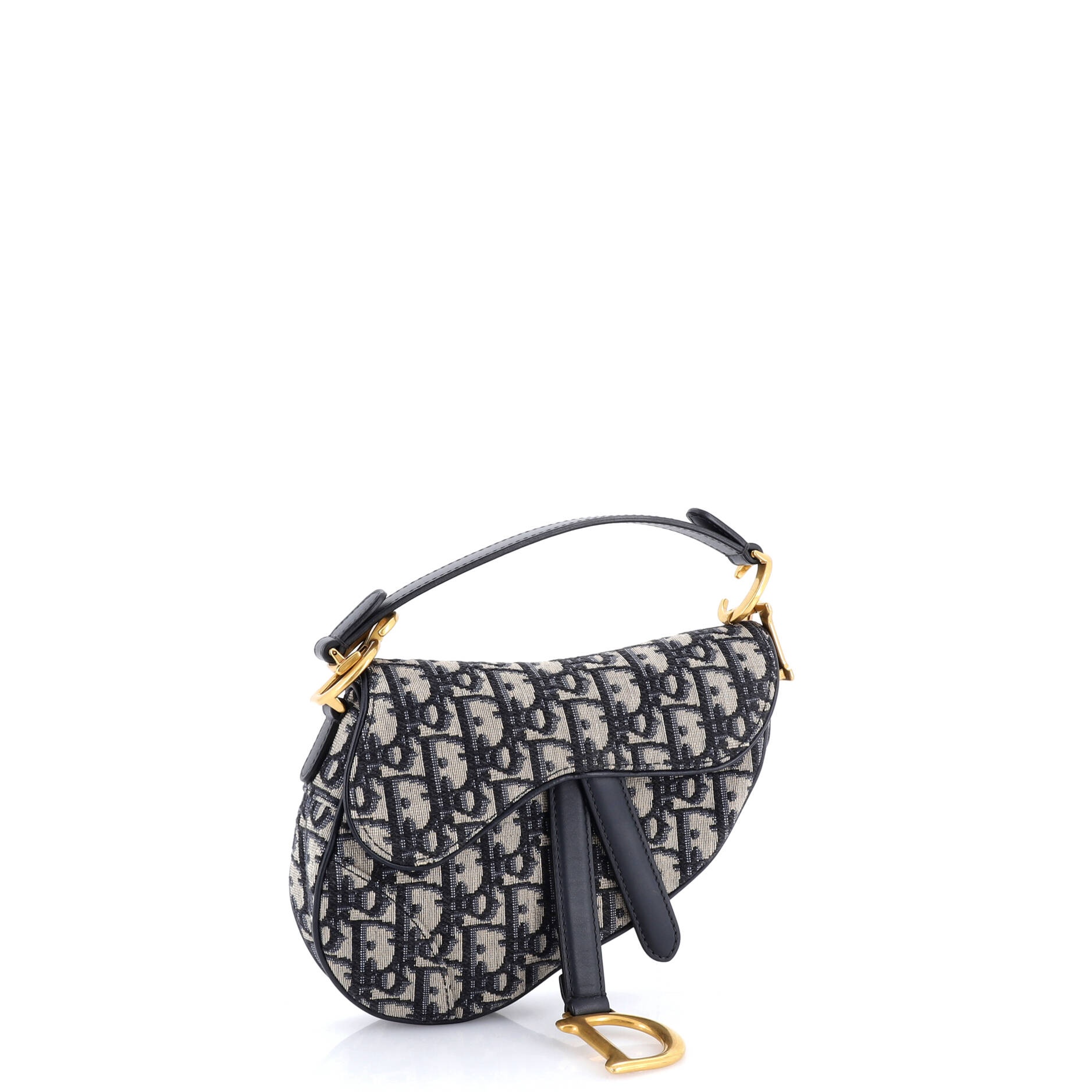 Saddle Handbag Oblique Canvas Mini