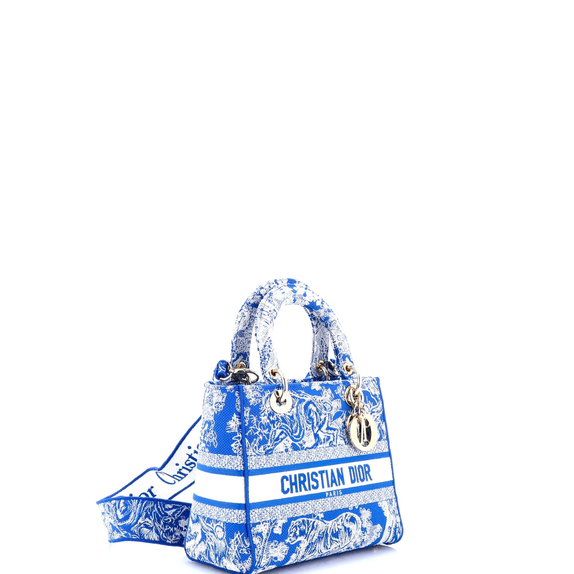 Toile de Jouy Lady D-Lite Bag Embroidered Canvas