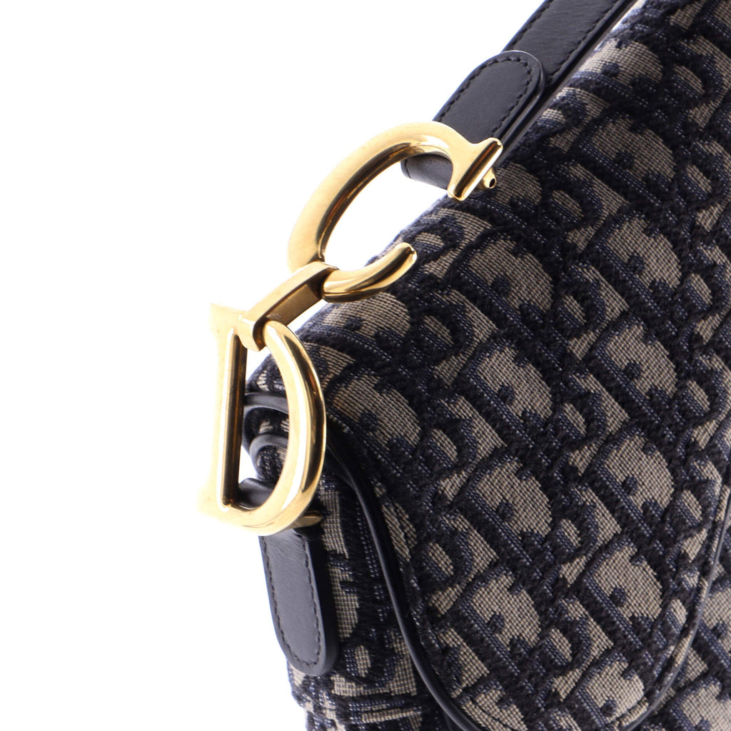 Saddle Handbag with Strap Oblique Canvas Medium