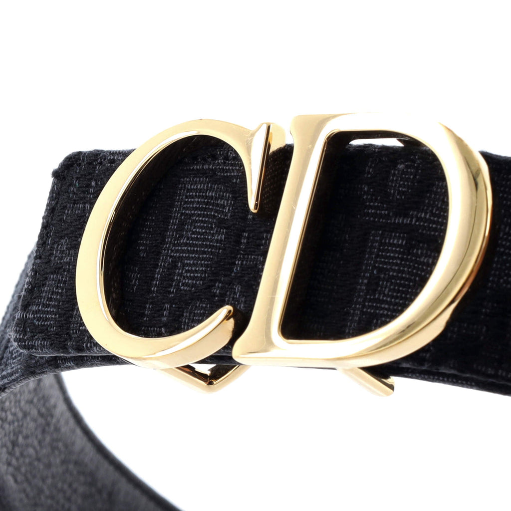 CD Buckle Belt Oblique Canvas Medium 90