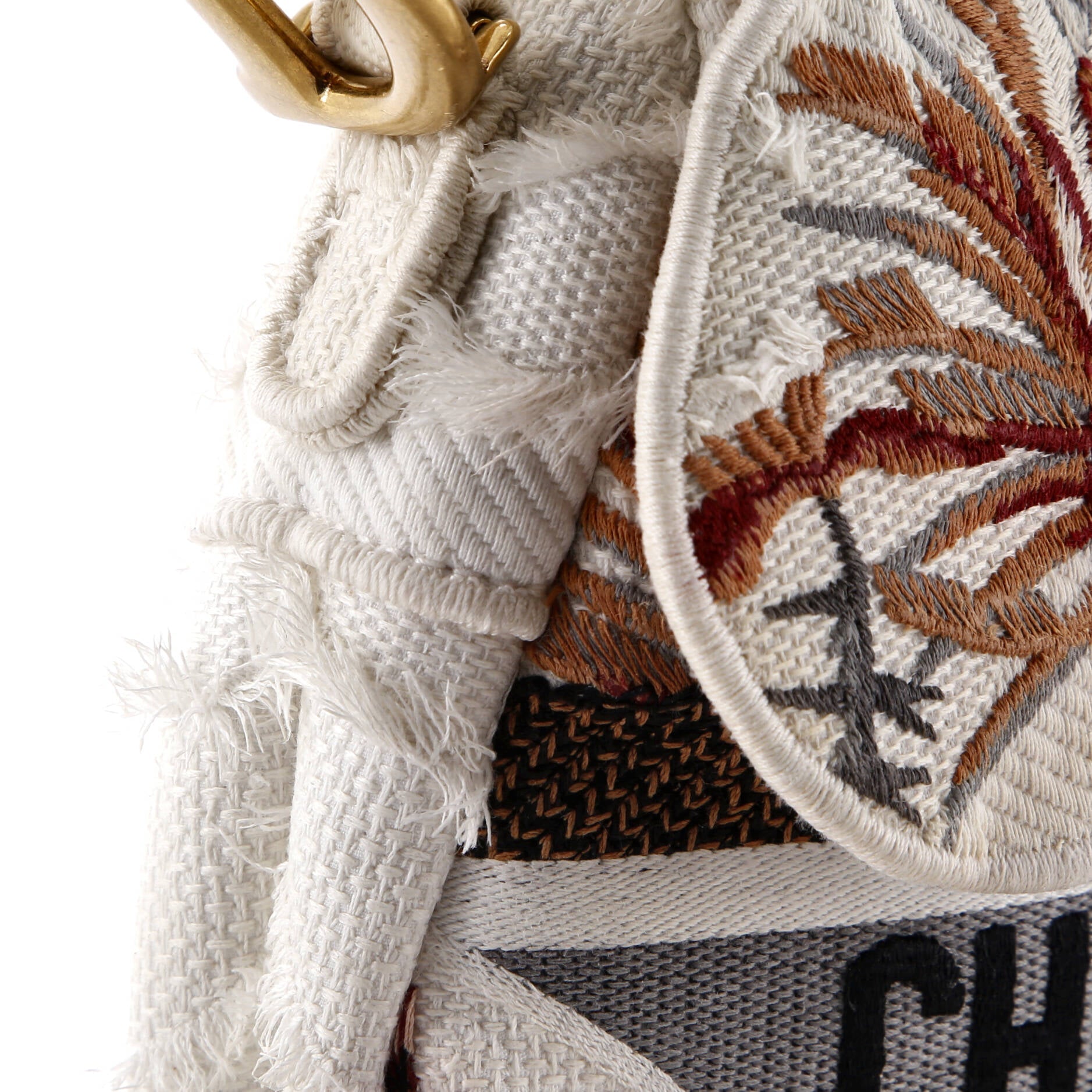 Saddle Bag Logo Embroidered Canvas Medium