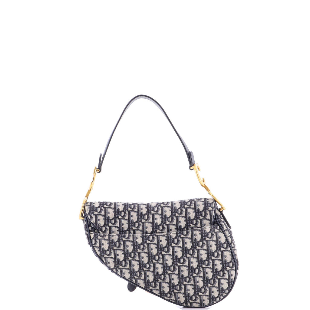 Saddle Handbag with Strap Oblique Canvas Medium
