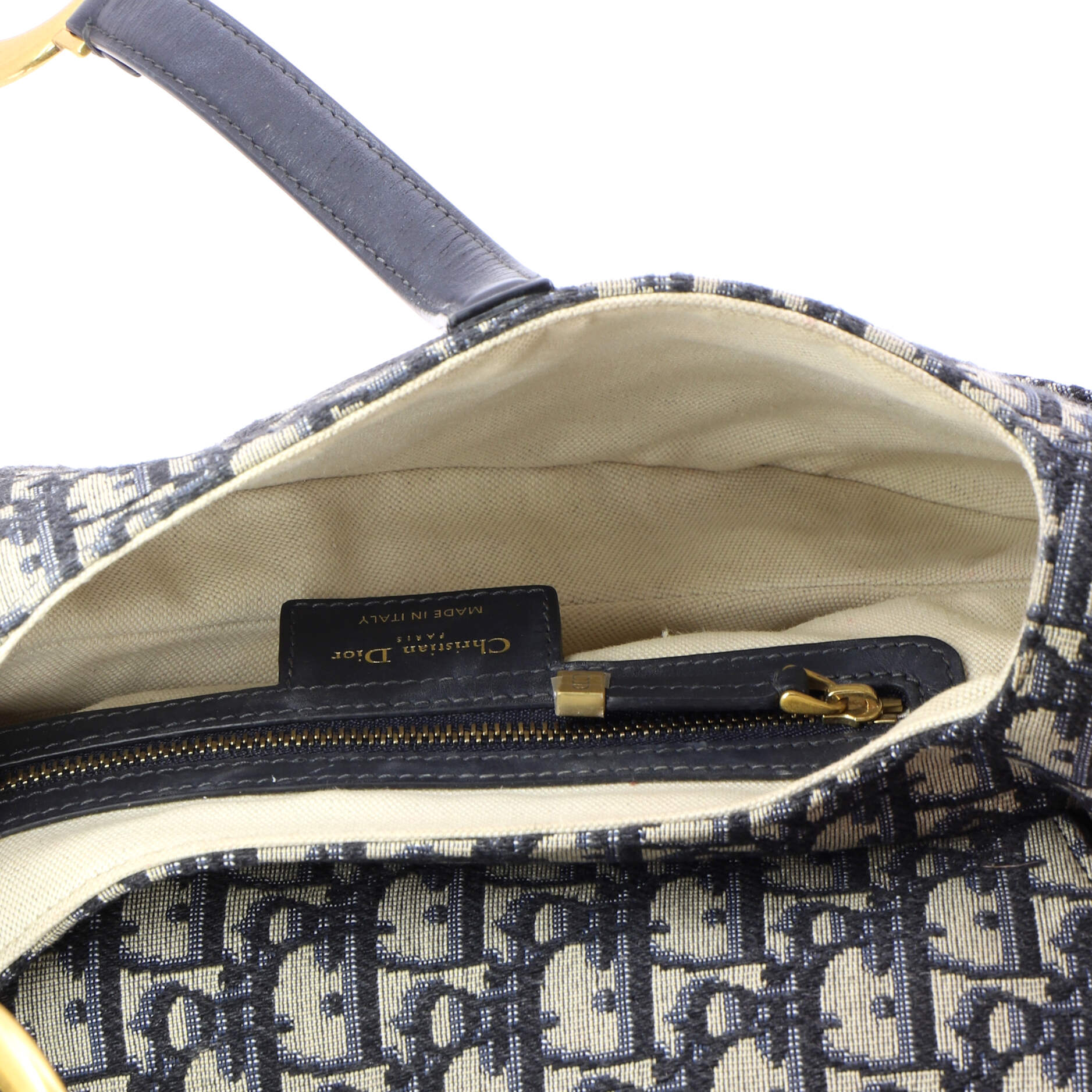 Saddle Handbag with Strap Oblique Canvas Medium