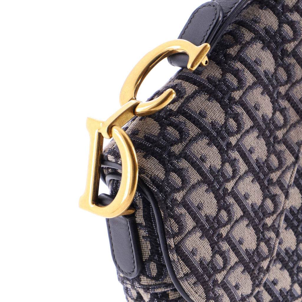Saddle Handbag with Strap Oblique Canvas Medium