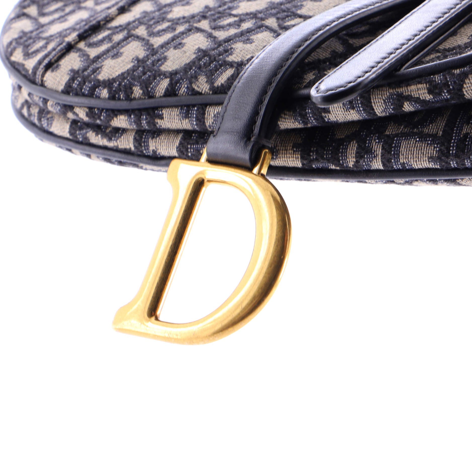 Saddle Handbag with Strap Oblique Canvas Medium
