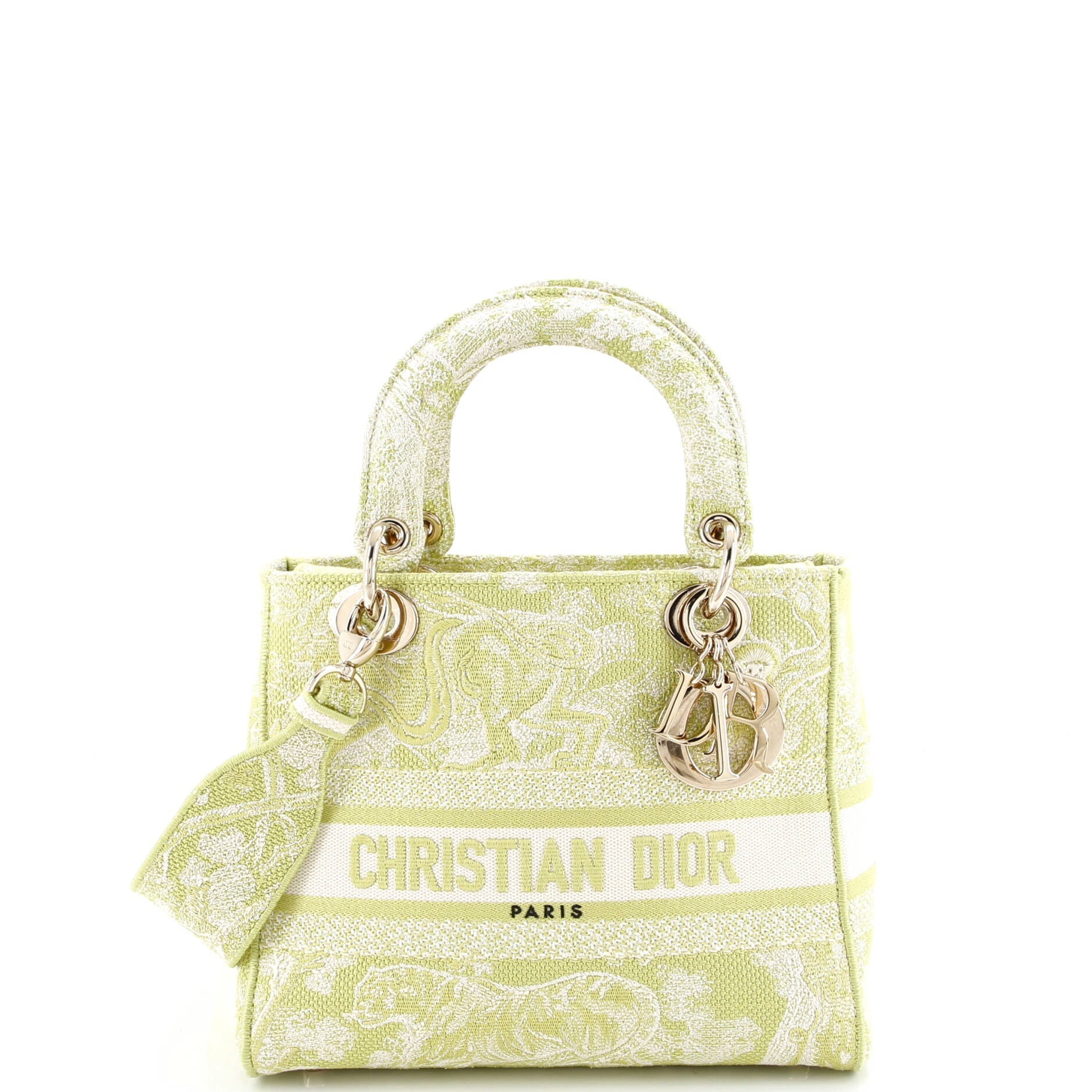 Toile de Jouy Lady D-Lite Bag Embroidered Canvas