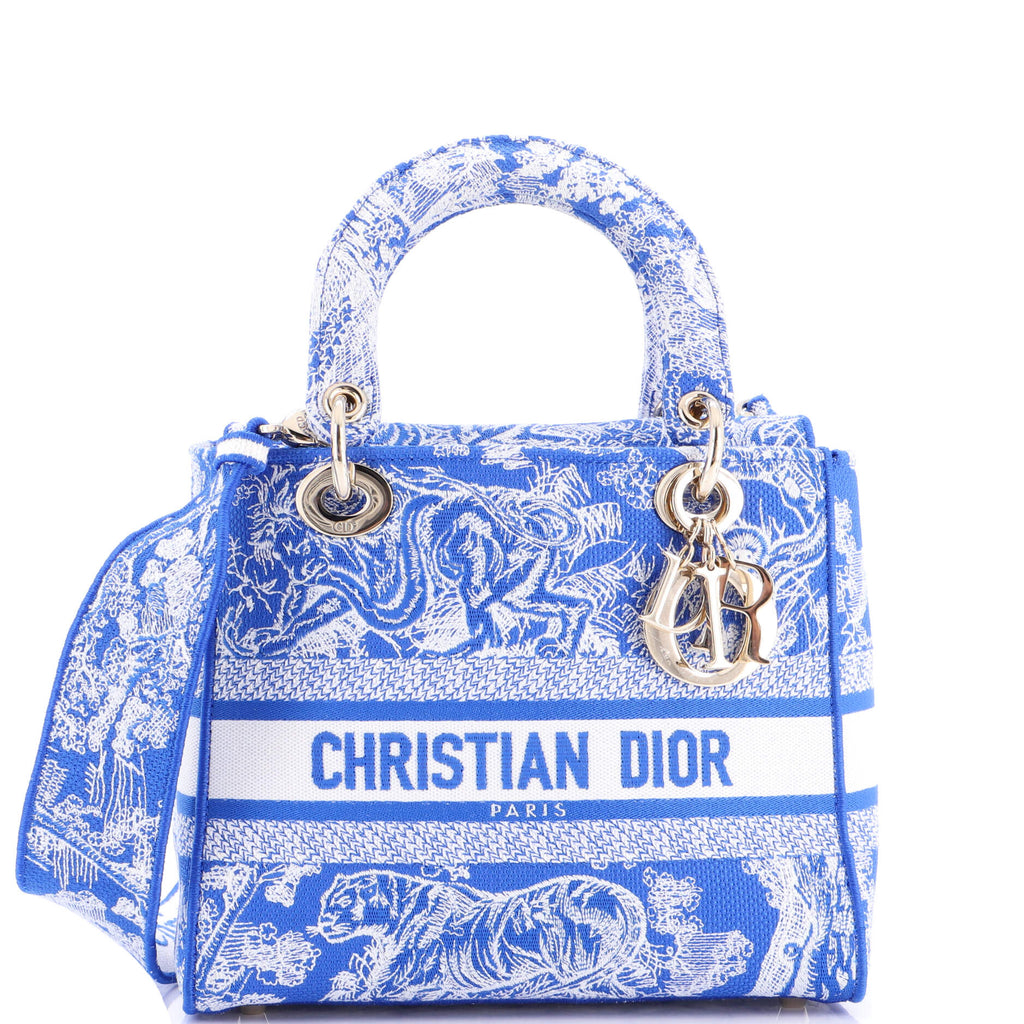 Toile de Jouy Lady D-Lite Bag Embroidered Canvas
