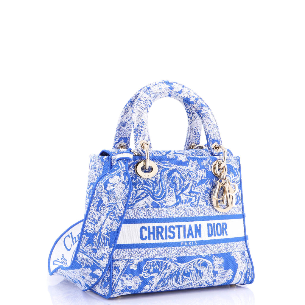 Toile de Jouy Lady D-Lite Bag Embroidered Canvas