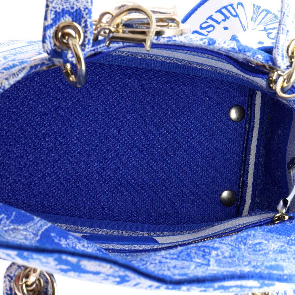 Toile de Jouy Lady D-Lite Bag Embroidered Canvas